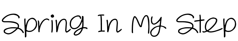 Spring In My Step
 font preview