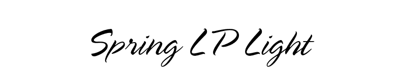 Spring LP Light font preview