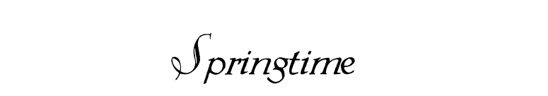 Springtime font preview