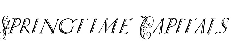 Springtime Capitals font preview