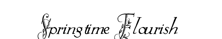 Springtime Flourish font preview
