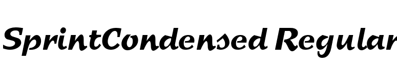 SprintCondensed Regular font preview