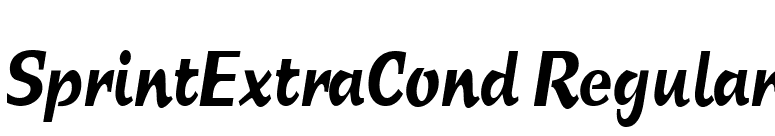 SprintExtraCond Regular font preview