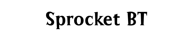 Sprocket BT font preview