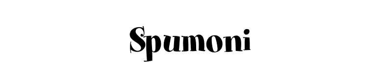 Spumoni font preview