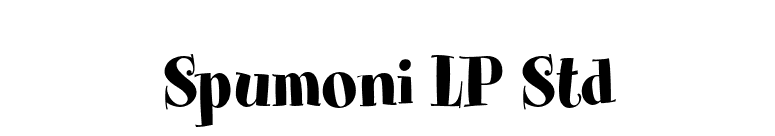 Spumoni LP Std font preview