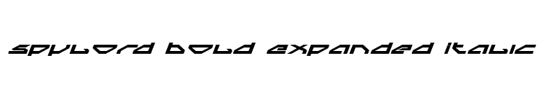 Spylord Bold Expanded Italic font preview