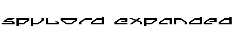 Spylord Expanded font preview