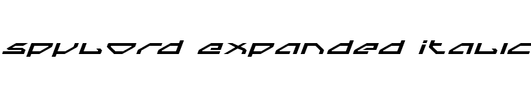 Spylord Expanded Italic font preview