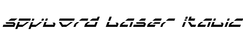 Spylord Laser Italic font preview