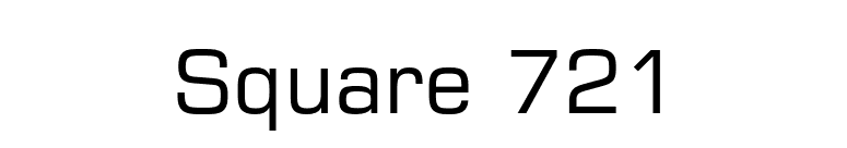 Square 721 font preview