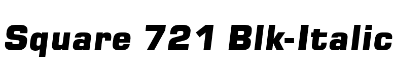 Square 721 Blk-Italic font preview