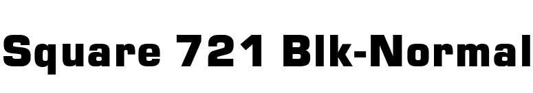 Square 721 Blk-Normal font preview