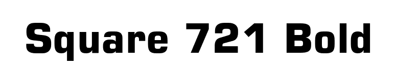 Square 721 Bold font preview
