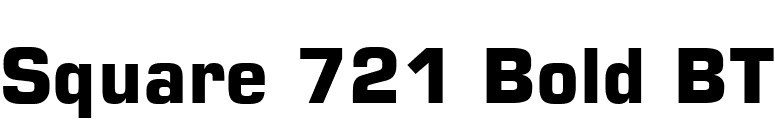 Square 721 Bold BT font preview