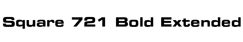 Square 721 Bold Extended font preview