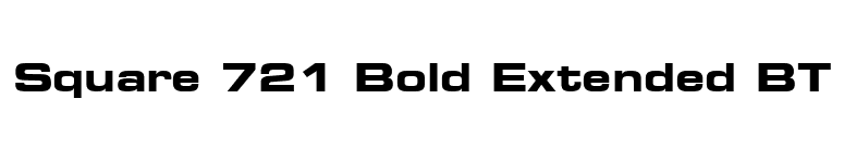 Square 721 Bold Extended BT font preview