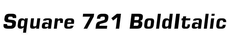 Square 721 BoldItalic font preview