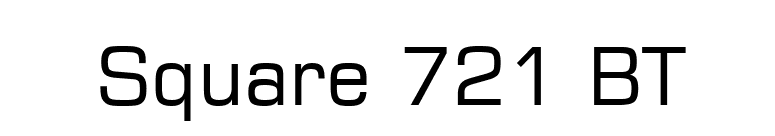 Square 721 BT font preview
