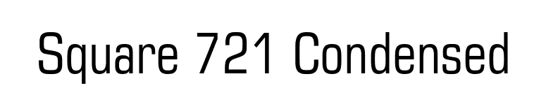 Square 721 Condensed font preview