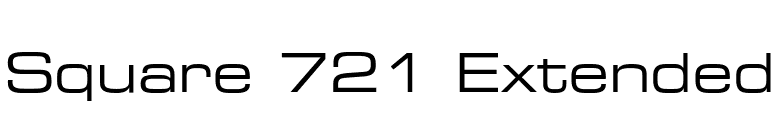 Square 721 Extended font preview