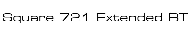 Square 721 Extended BT font preview
