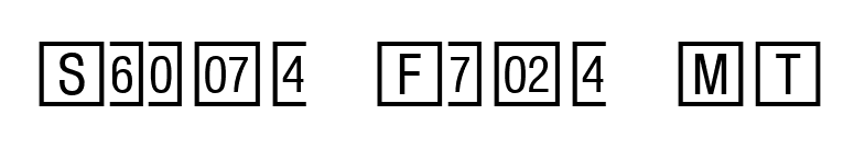 Square Frame MT font preview