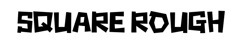 Square rough font preview