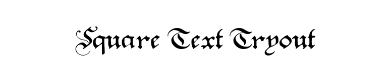 Square Text Tryout font preview