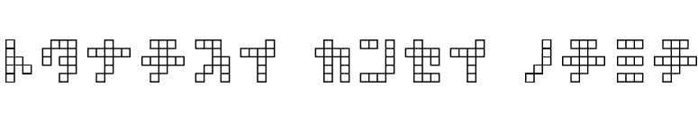 square type kana font preview