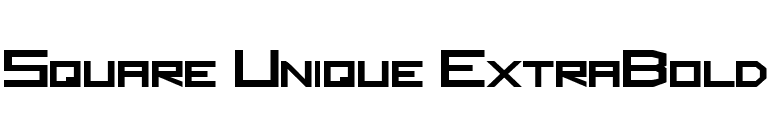 Square Unique ExtraBold font preview