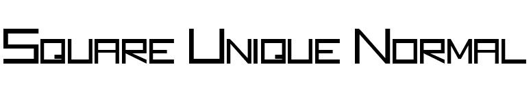 Square Unique Normal font preview
