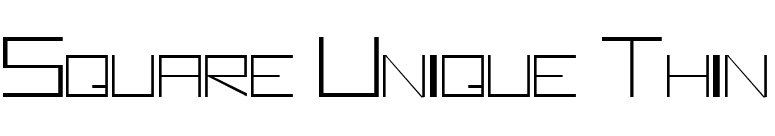 Square Unique Thin font preview