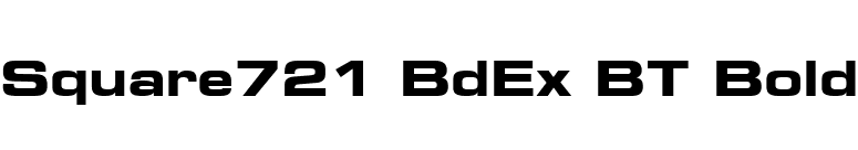 Square721 BdEx BT Bold font preview