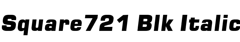 Square721 Blk Italic font preview
