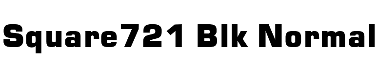 Square721 Blk Normal font preview