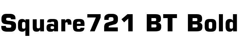 Square721 BT Bold font preview