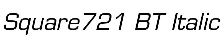 Square721 BT Italic font preview