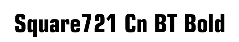 Square721 Cn BT Bold font preview