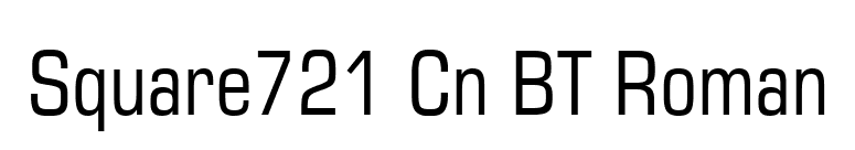 Square721 Cn BT Roman font preview