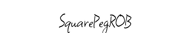 SquarePegROB font preview