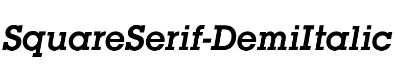SquareSerif-DemiItalic font preview