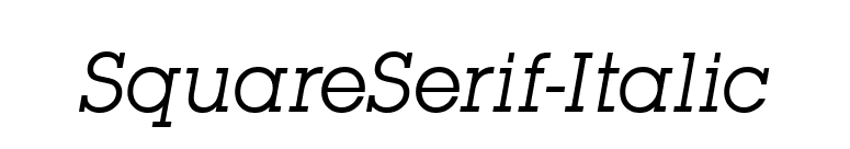 SquareSerif-Italic font preview