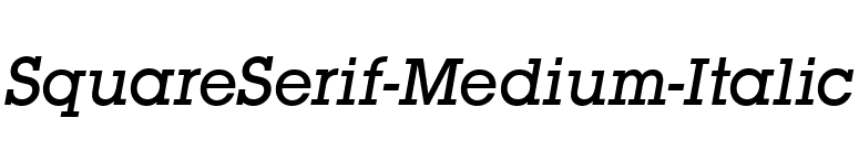 SquareSerif-Medium-Italic font preview