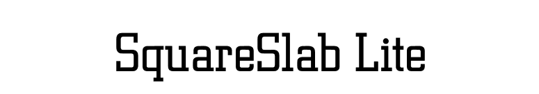 SquareSlab Lite font preview