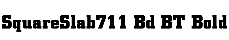 SquareSlab711 Bd BT Bold font preview