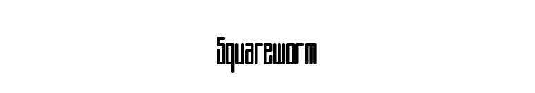 Squareworm font preview