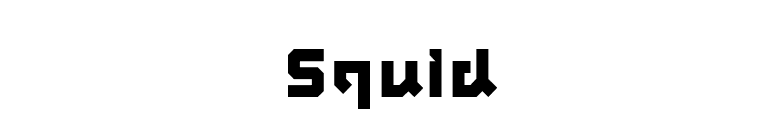 Squid font preview