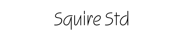 Squire Std font preview