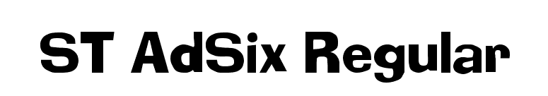ST AdSix Regular font preview